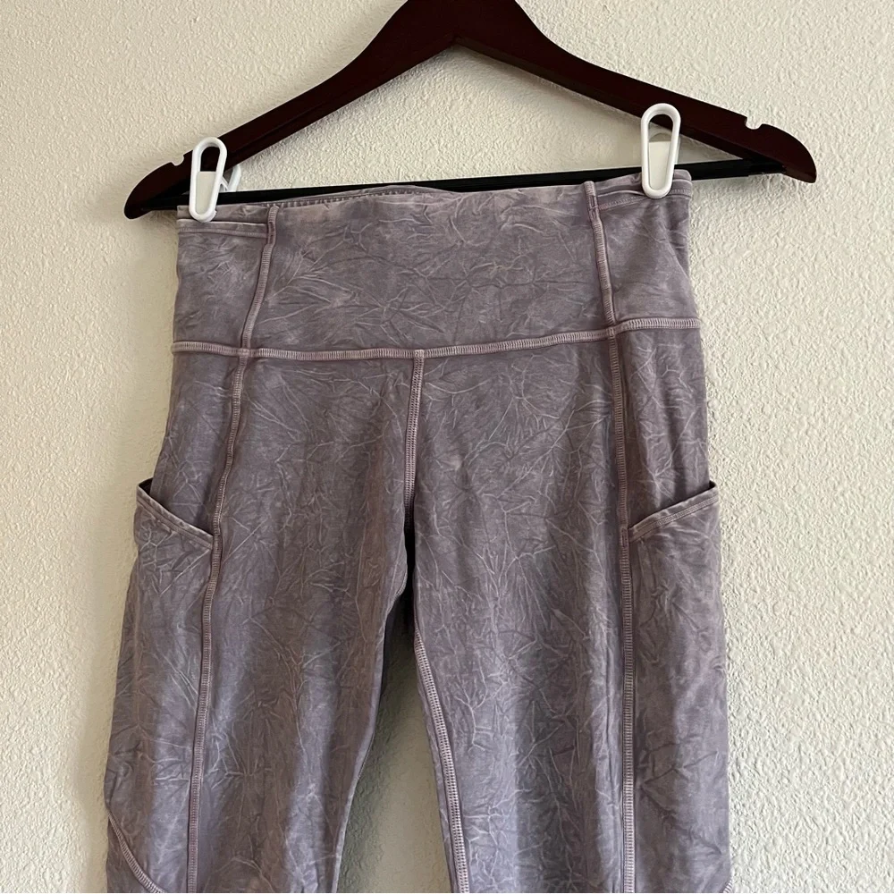 Lululemon Fast and Free Tight II 25” Ice Dye Non-Reflective Leggings Size 6